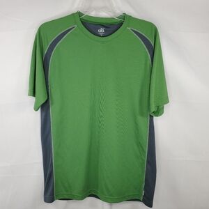Alo Yoga Men's CoolFit Green Gray Athletic Shirt Medium